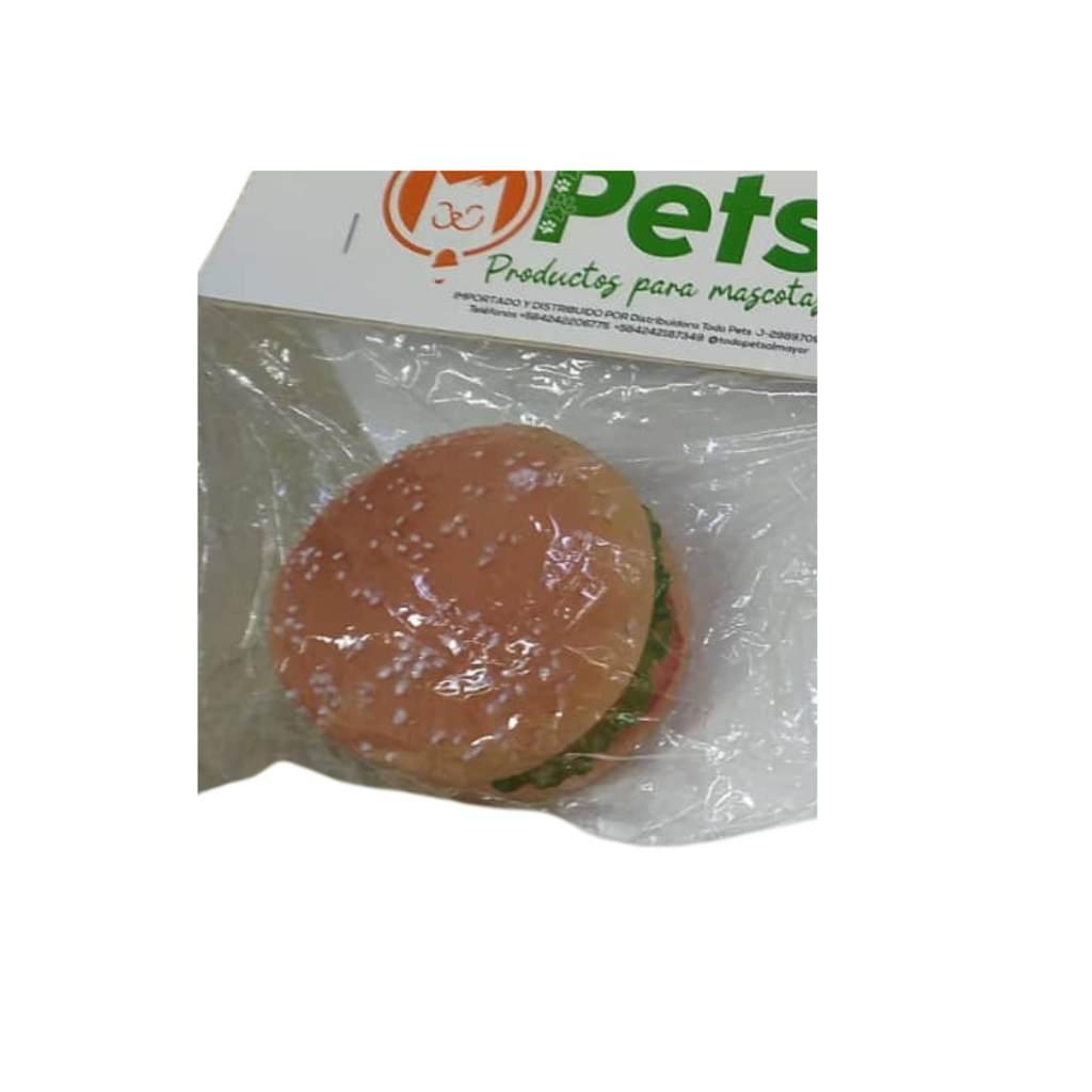 JUGUETE TIPO HAMBURGUESA P/MASCOTA