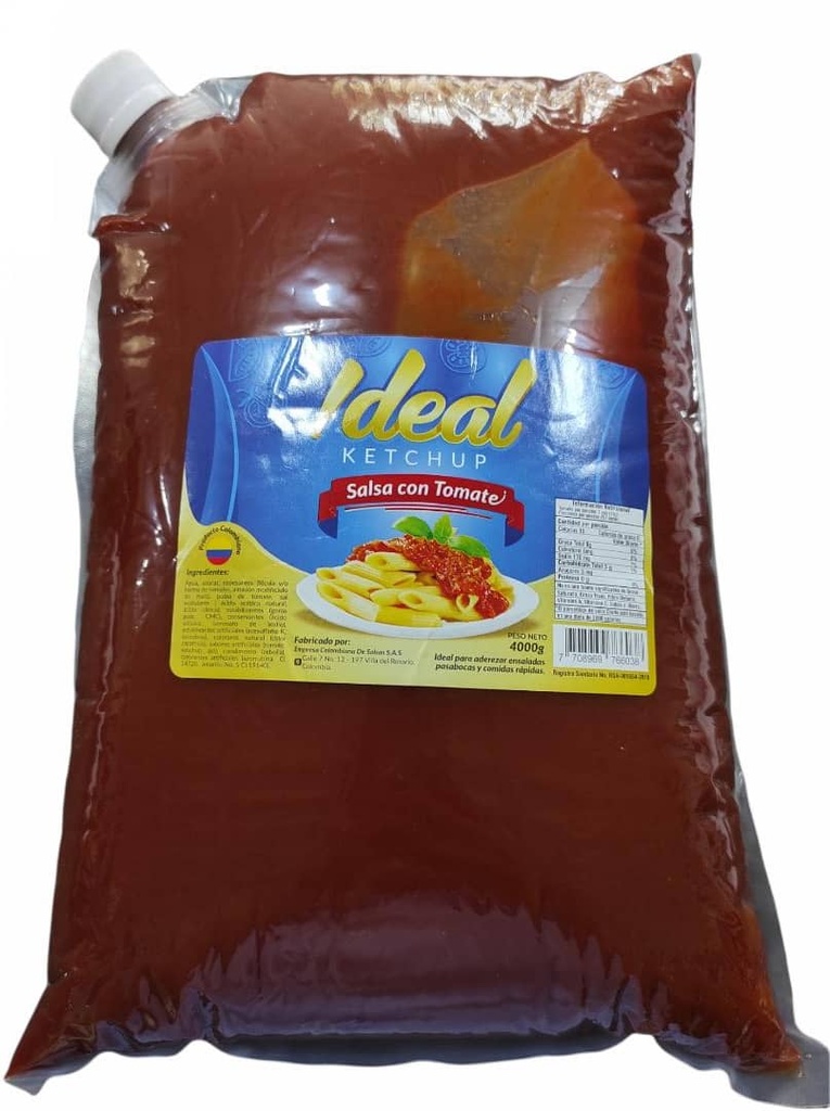 SALSA DE TOMATE IDEAL 4Kg UND