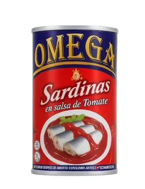 SARDINA OMEGA EN TOMATE 170gr UND