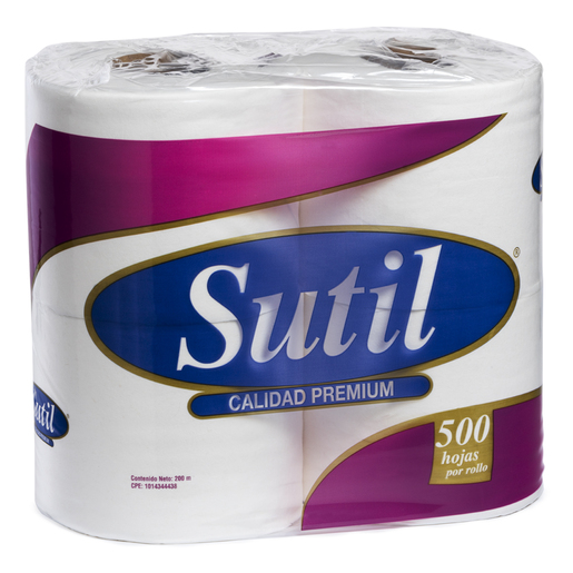 PAPEL HIGIENICO SUTIL 500H 1X4