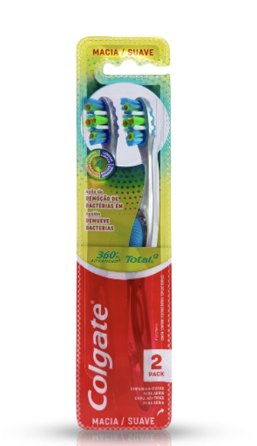 CEPILLO DENTAL COLGATE 360 TOTAL PAQUETE 2 UND