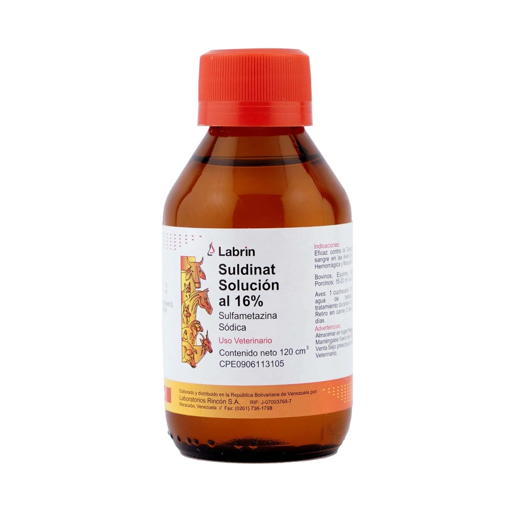 SULDINAT SOLUCION 16% LABRIN 120ML UND