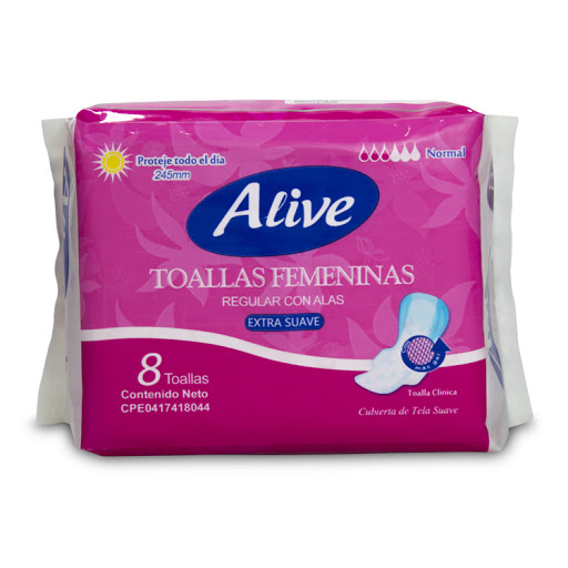 TOALLAS ALIVE NORMAL 245mm UND