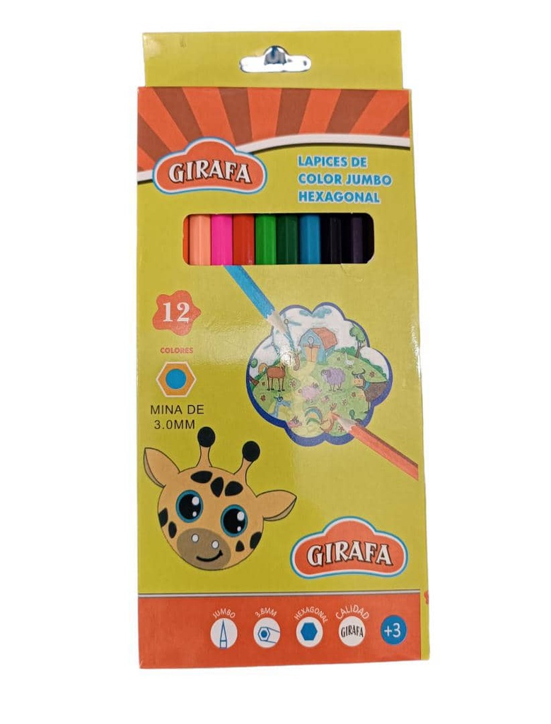 COLORES JIRAFA X12 UND