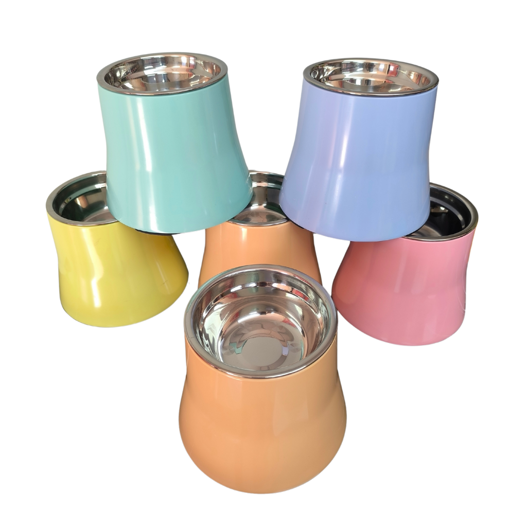 COMEDERO PARA MASCOTAS CON PLATO METALICO