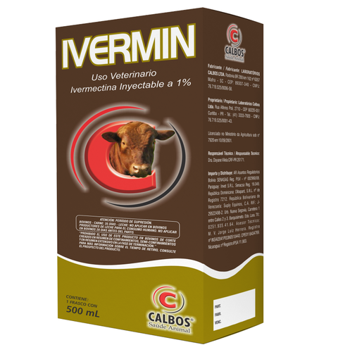 IVERMIN CALBOS 500ML UND (IVERMECTINA 1%)