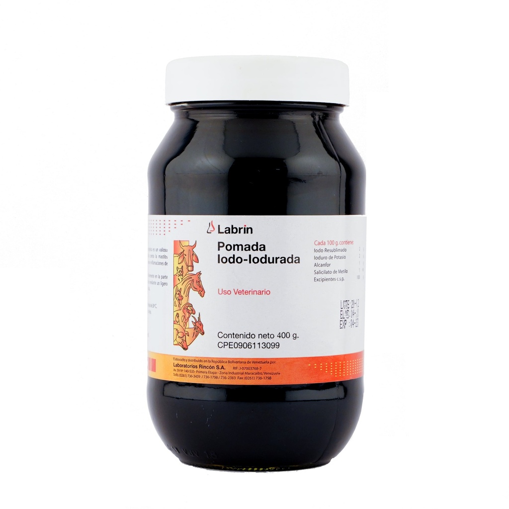 POMADA YODO YODURADA LABRIN 400gr UND