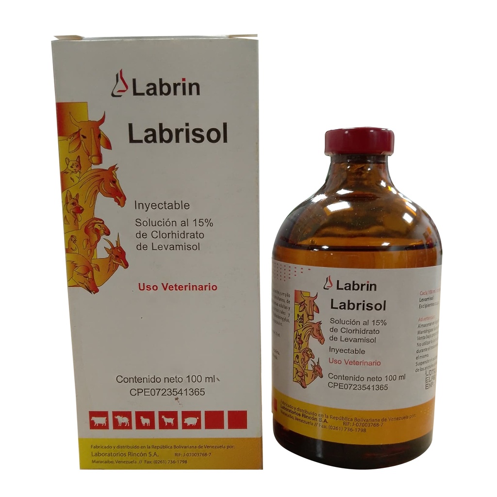 LABRISOL LABRIN INY 100mL UND (LEVAMISOL 15%)