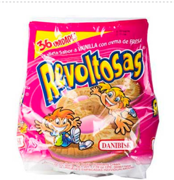 GALLETA REVOLTOSAS VAINILLA-FRESA X36 PAQ