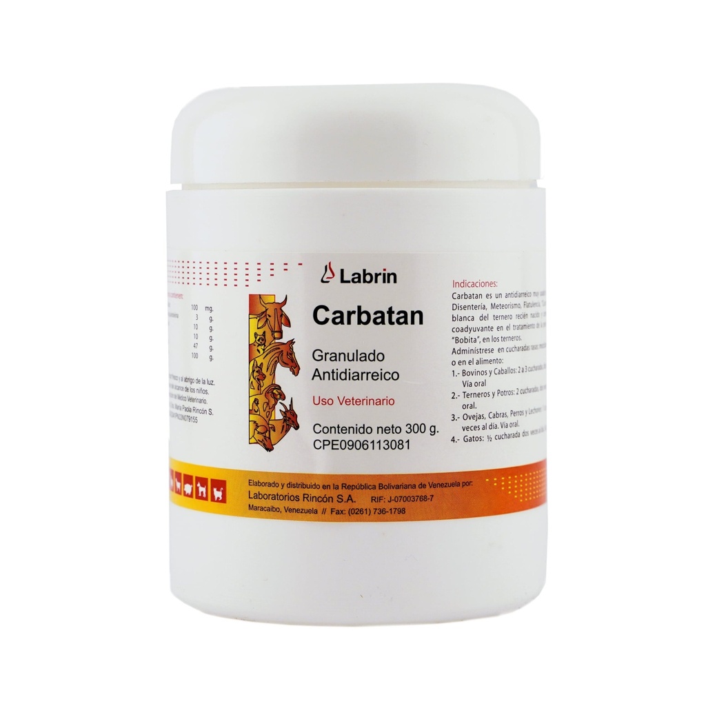 CARBATAN LABRIN 300gr UND (ANTIDIARREICO POLVO)
