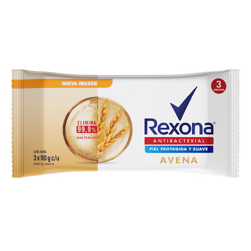 JABON DE BAÑO REXONA AVENA 3PACK X110G 