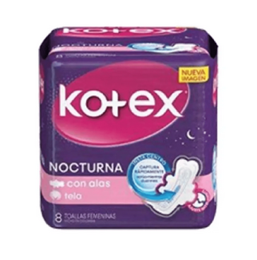 TOALLAS KOTEX FEM NOCTURNA X8UND 