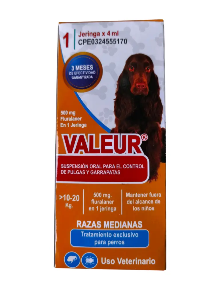 DESPARASITANTE MASCOTAS VALEUR JERINGA 10KG-20KG  