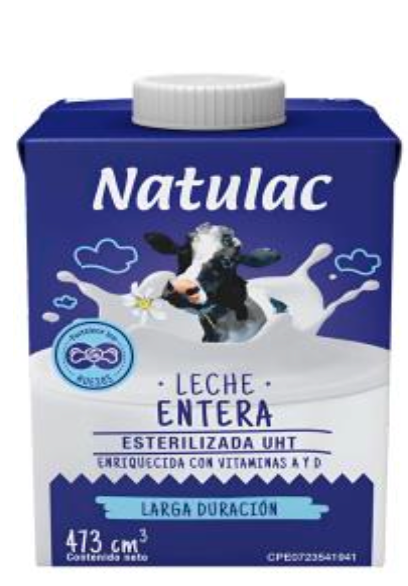 LECHE ENTERA NATULAC 473cc UND 