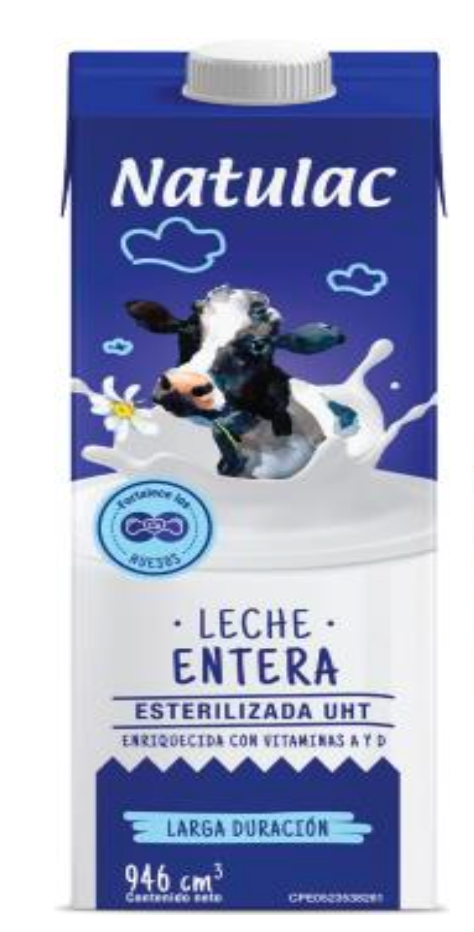 LECHE ENTERA NATULAC 946cc UND  
