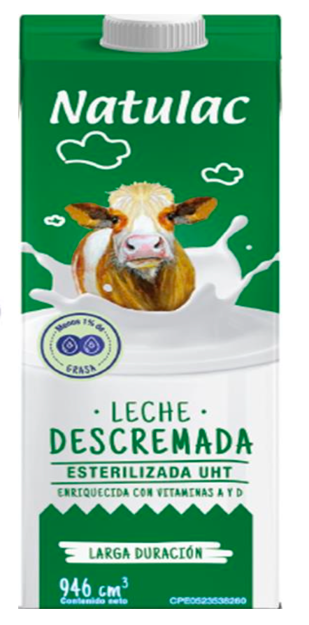 LECHE DESCREMADA NATULAC 946cc UND  
