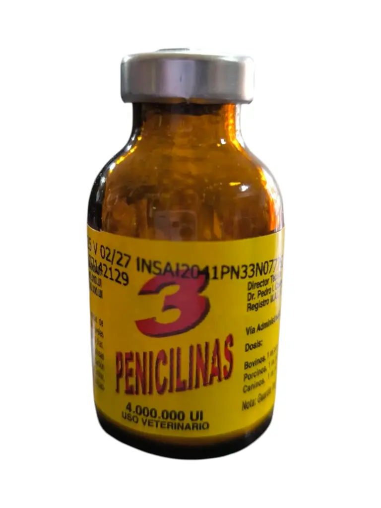 3 PENICILINAS 4 MILLONES U.I 20ML
