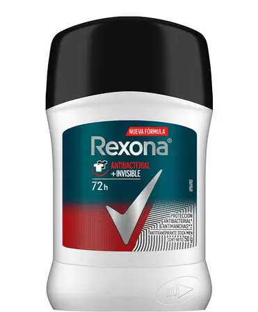 DESODORANTE REXONA BARRA ANTIBACTERIAL CABALLERO X50GR  