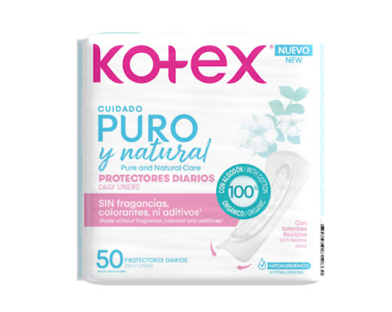 KOTEX PROTECTOR CUIDADO PURO Y NATURAL X50UND