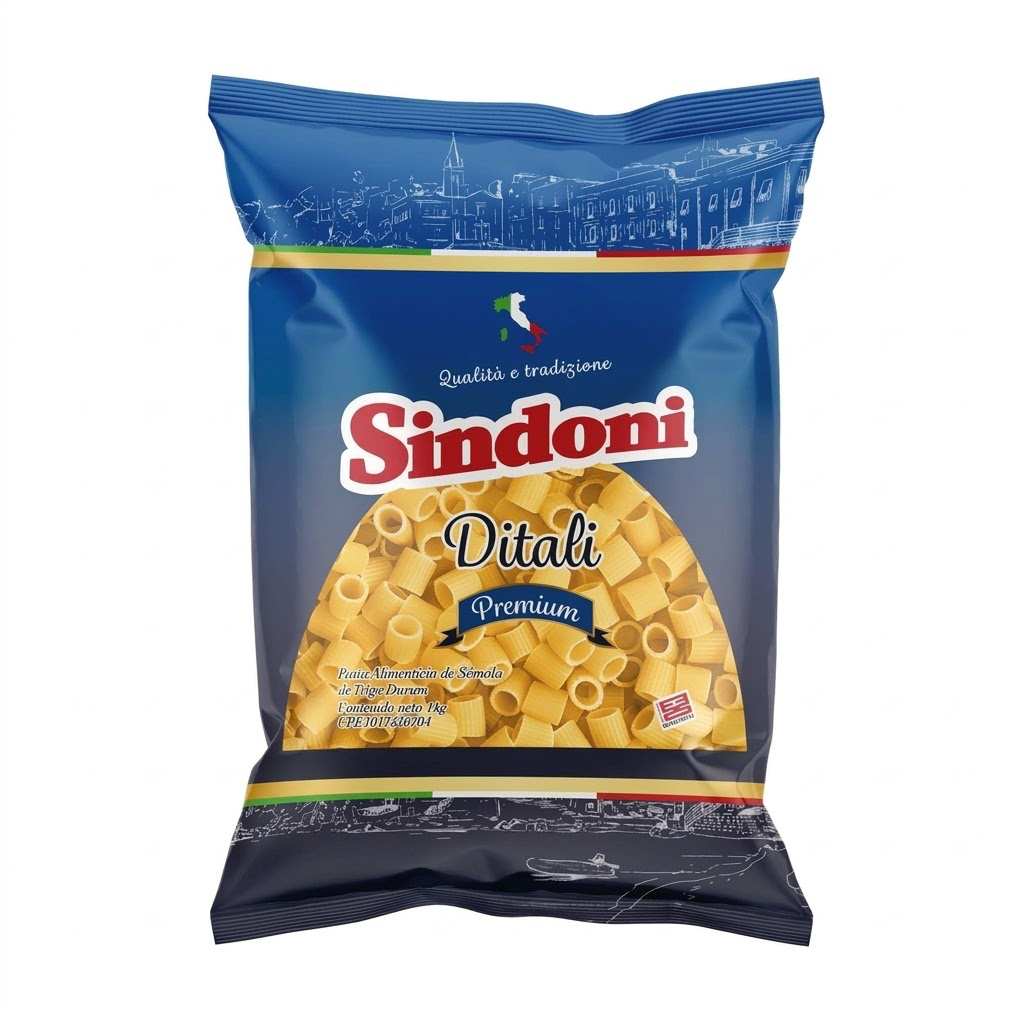PASTA CORTA SINDONI PREMIUN DITALI 1Kg UND