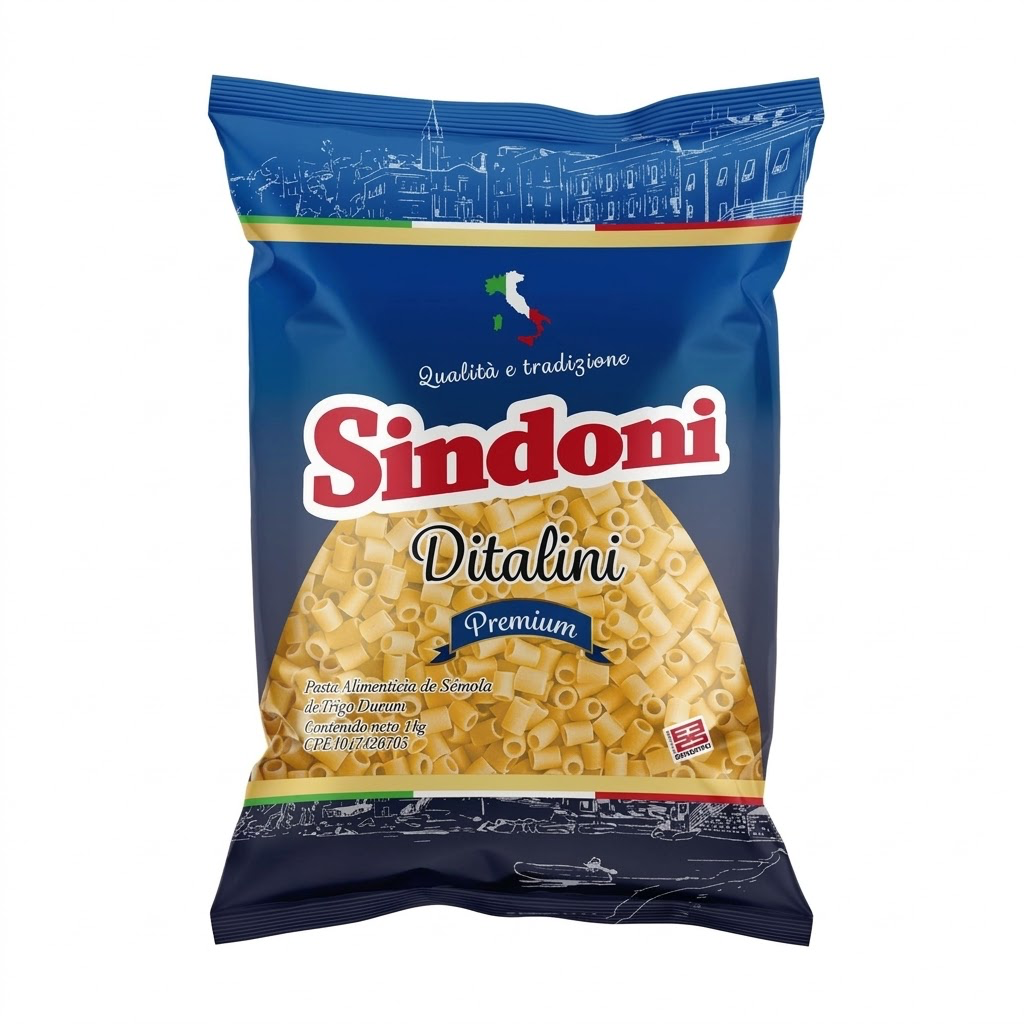 PASTA CORTA SINDONI PREMIUN ditalini mini 1Kg UND