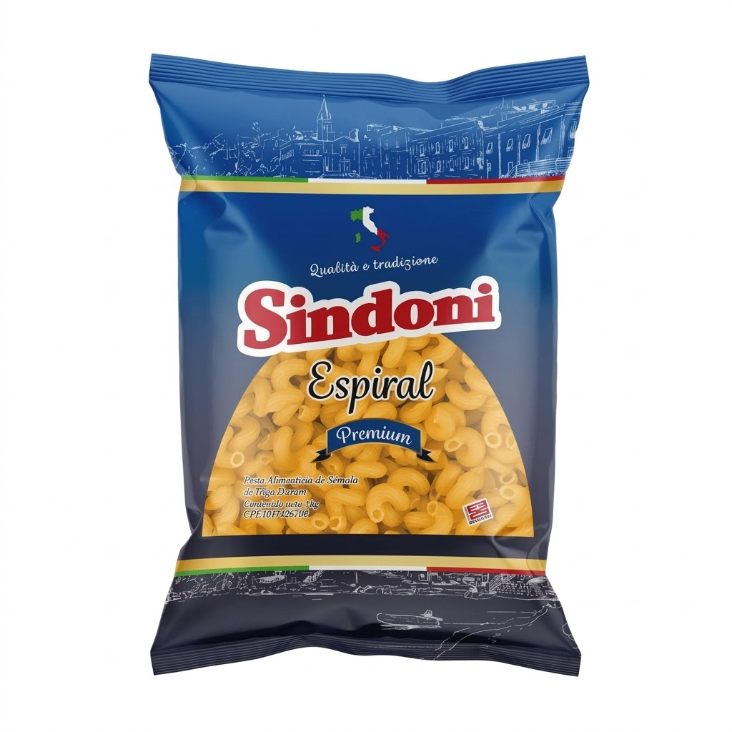 PASTA CORTA SINDONI PREMIUN ESPIRAL 1Kg UND