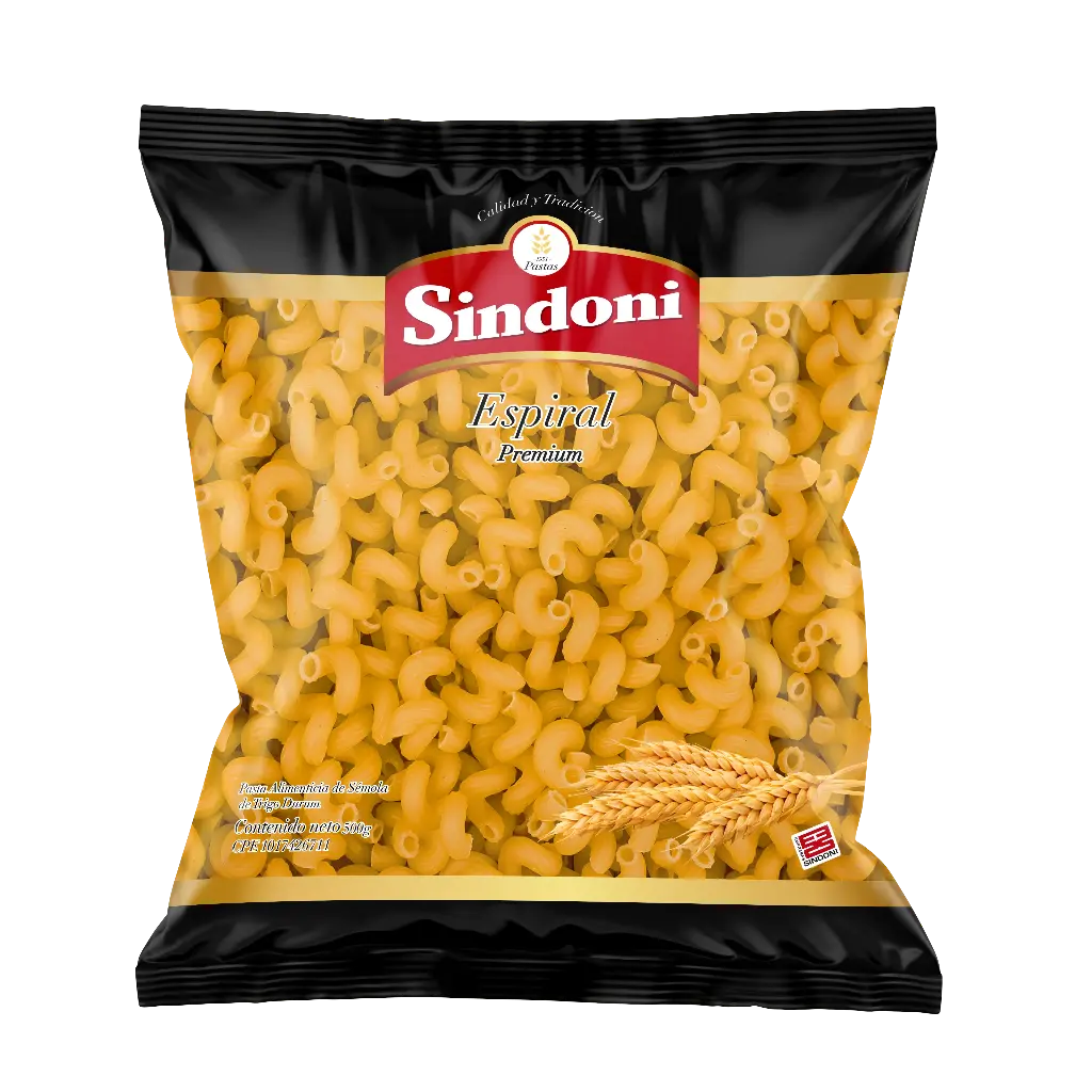 PASTA CORTA SINDONI PREMIUN ESPIRAL 500gr UND