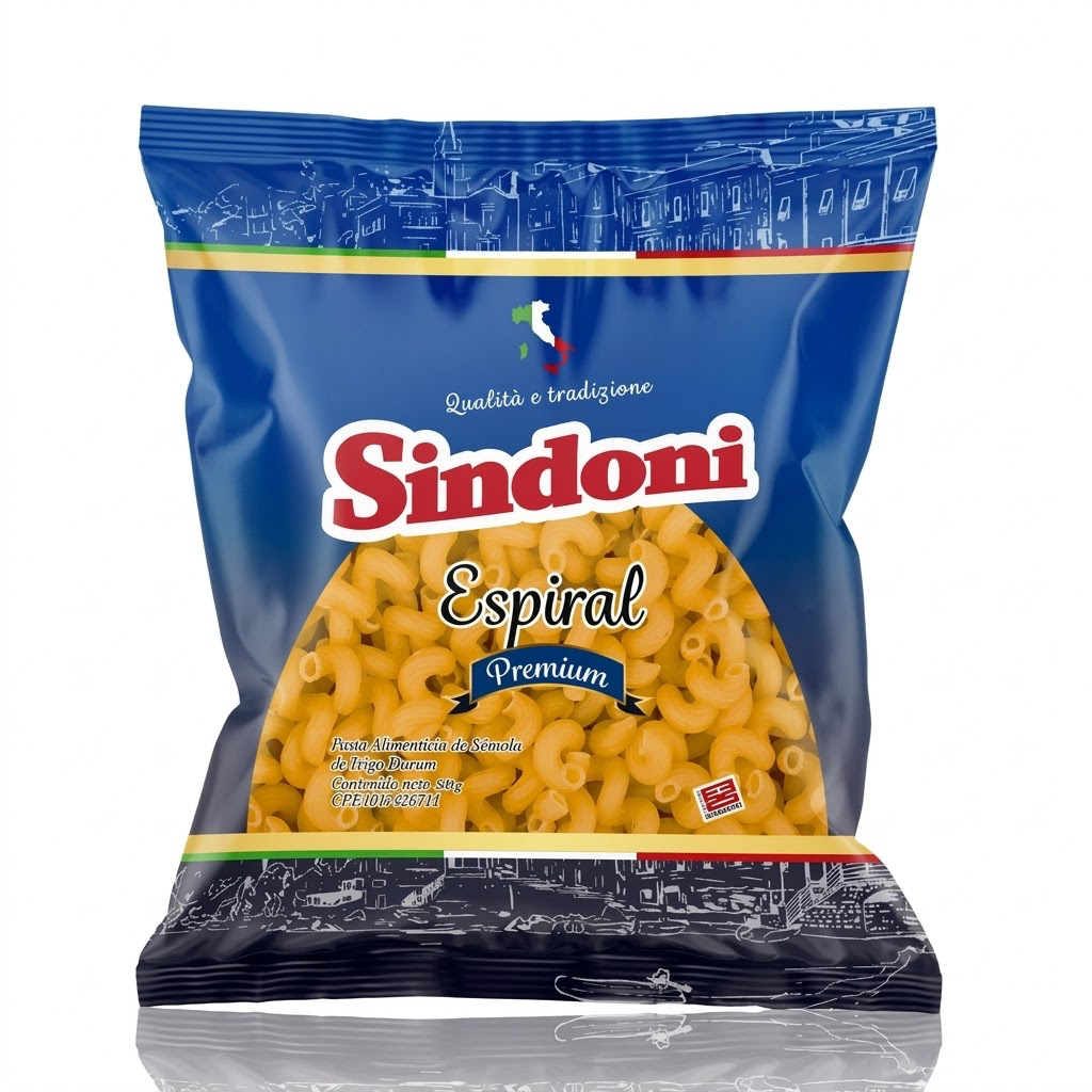 PASTA CORTA SINDONI PREMIUN ESPIRAL 500gr UND