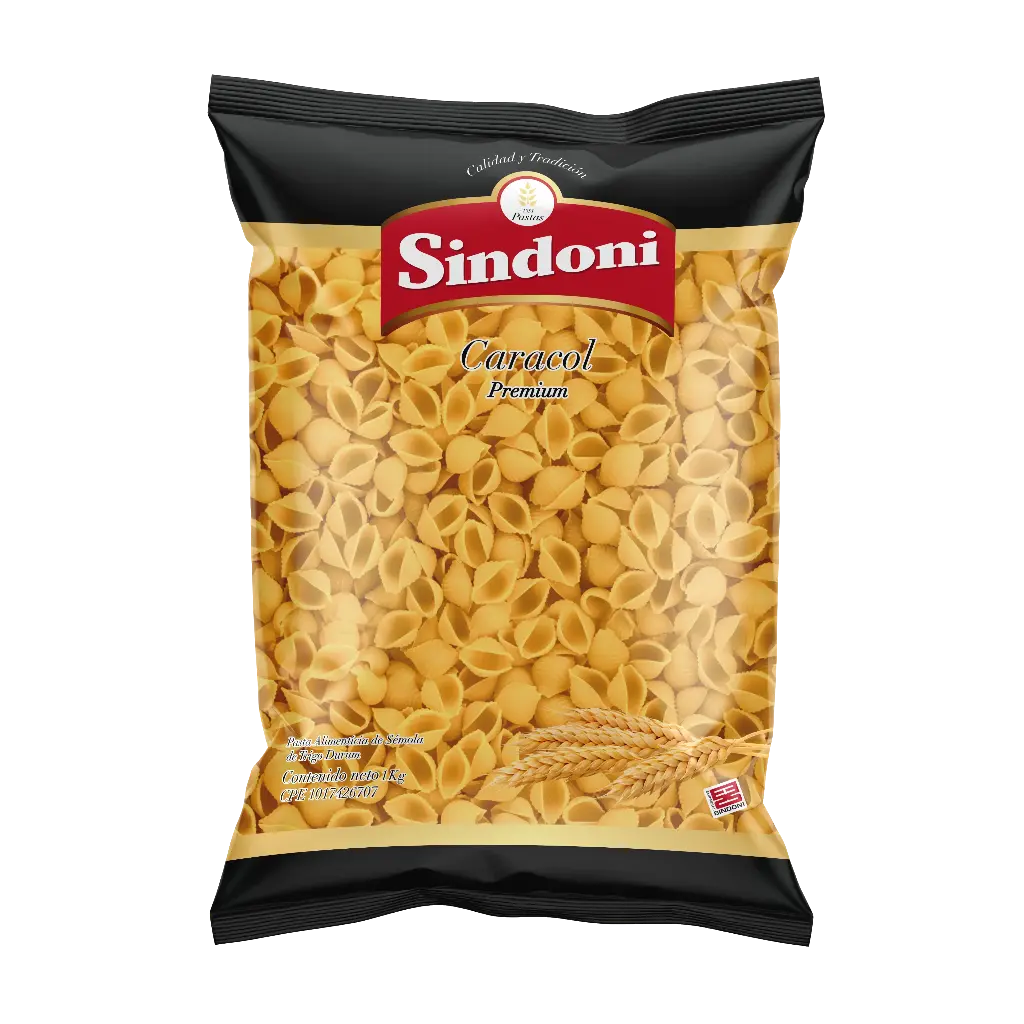 PASTA CORTA SINDONI PREMIUN CARACOL 500gr UND