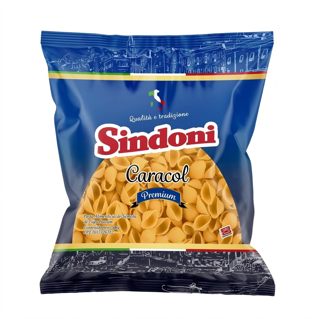 PASTA CORTA SINDONI PREMIUN CARACOL 500gr UND