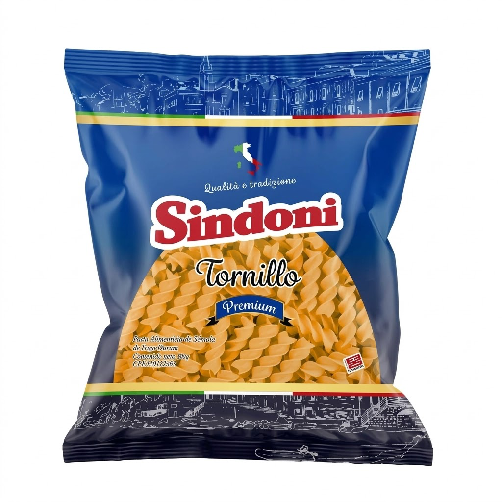 PASTA CORTA SINDONI PREMIUN TORNILLO 500gr UND
