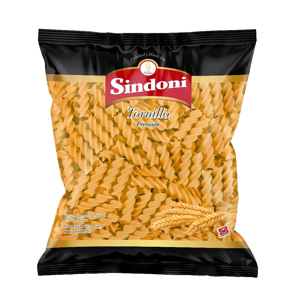PASTA CORTA SINDONI PREMIUN TORNILLO 500gr UND