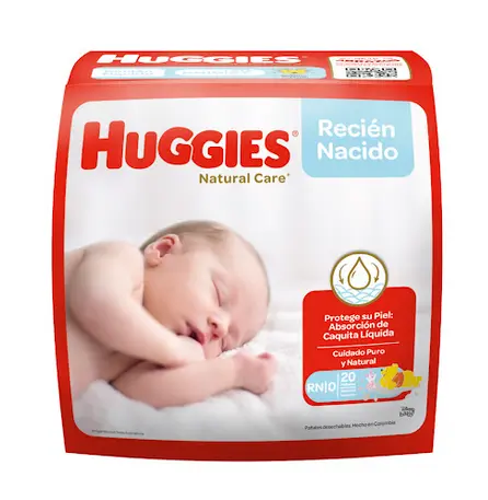 HUGGIES PAÑAL NAT CARE TALLA RN X20UND  