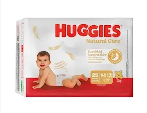 HUGGIES PAÑAL NATURAL CARE TALLA M X25UND  