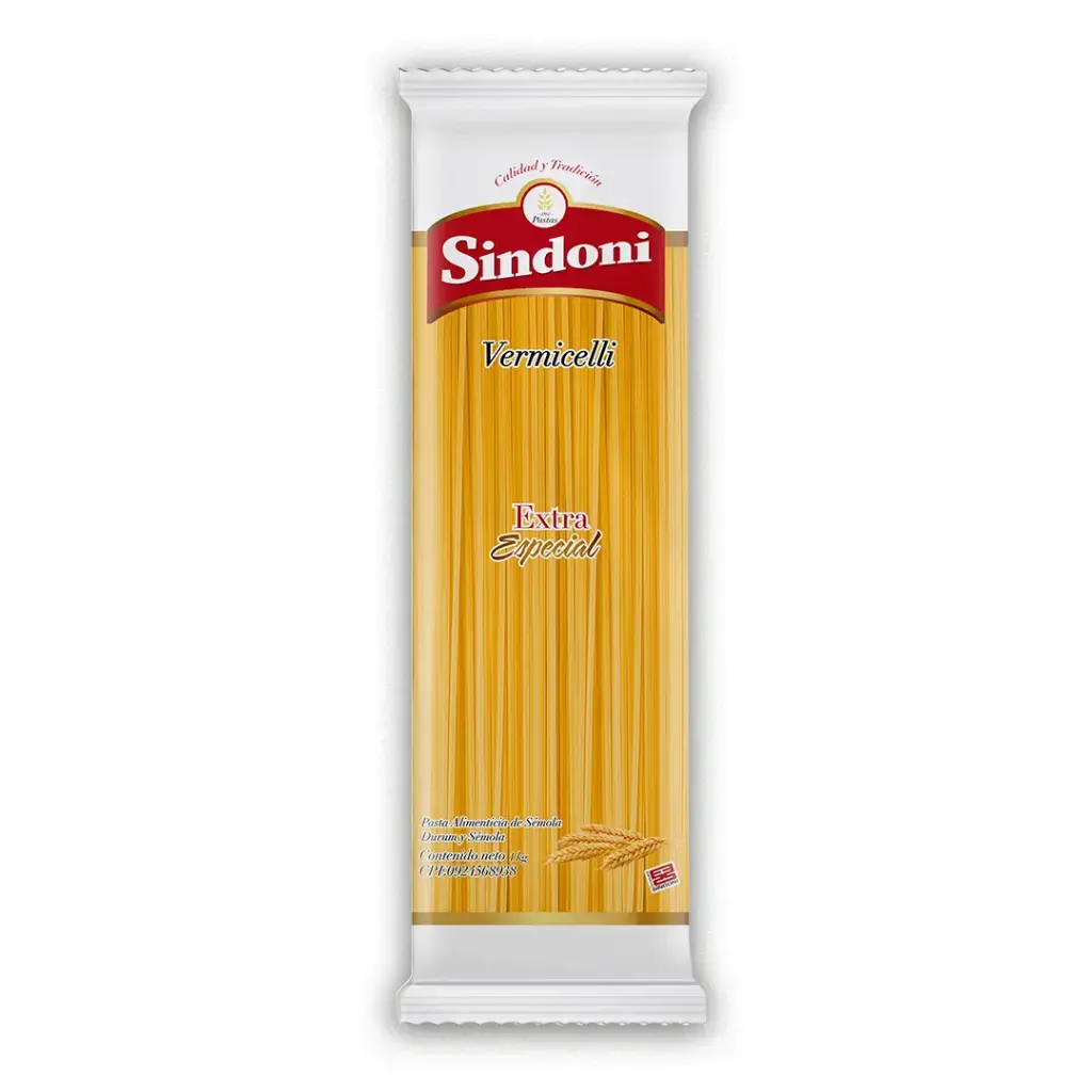 PASTA LARGA SINDONI EXTRA ESPECIAL 1Kg UND (BLANCO)
