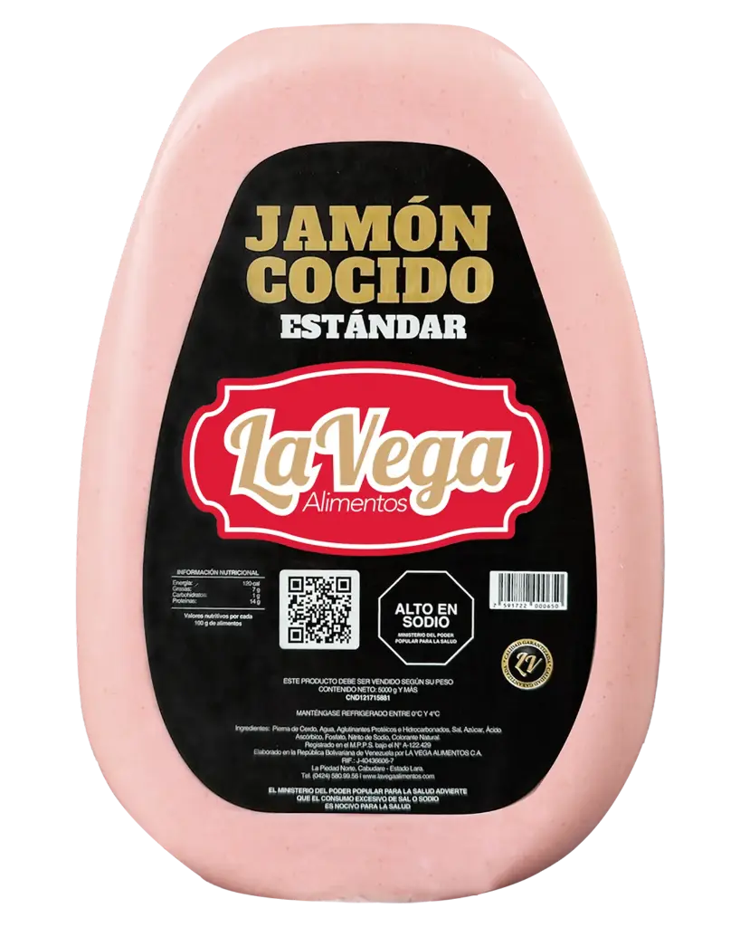JAMON COCIDO ESTANDAR LA VEGA PIEZA 5.6 Kg