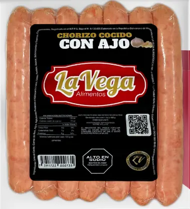CHORIZO DE AJO LA VEGA PAQUETE 1X7