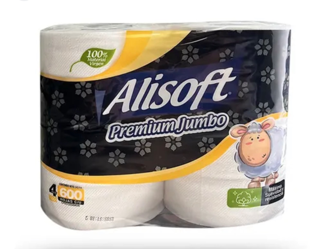 PAPEL HIGIENICO ALISOFT 600H 1X4