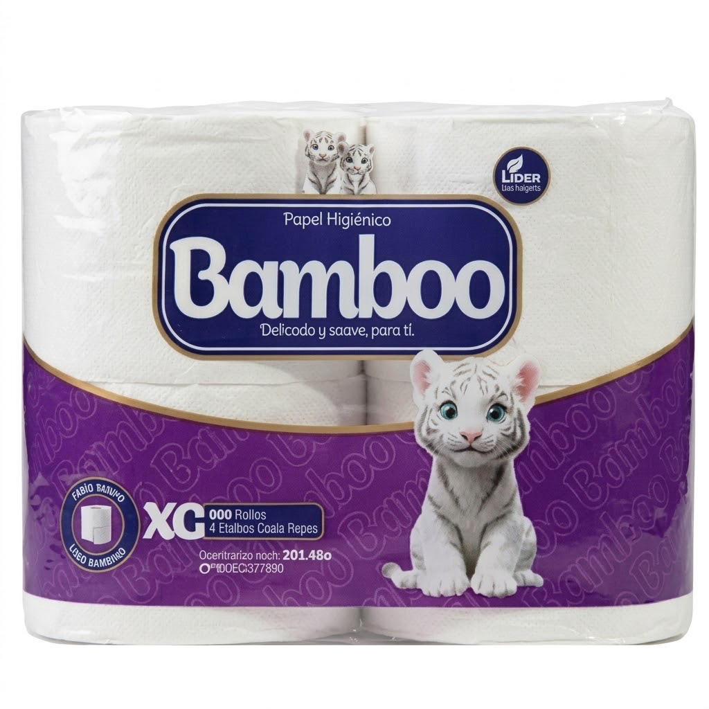 PAPEL HIGIENICO BAMBOO 600H 1X4