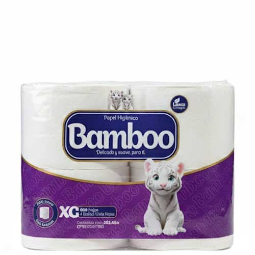PAPEL HIGIENICO BAMBOO 600H 1X4
