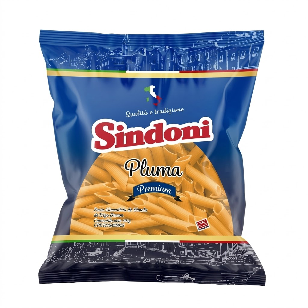 PASTA CORTA SINDONI PREMIUN PLUMA 500gr UND 