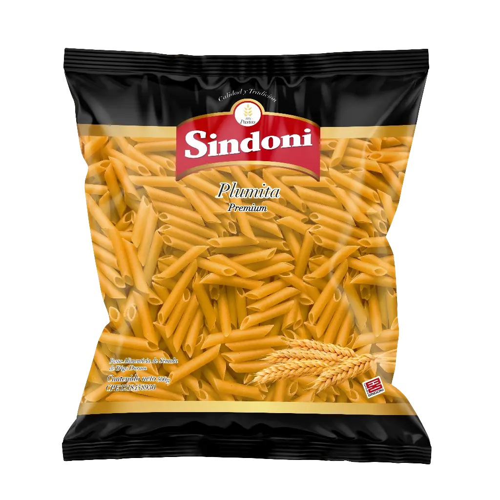 PASTA CORTA SINDONI PREMIUN PLUMA 500gr UND 