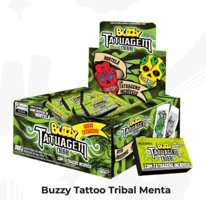 BUZZY TATTOO TRIBAL MENTA DISPLAY X90