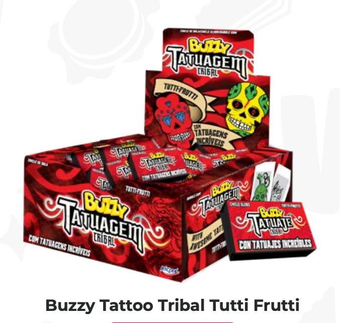 BUZZY TATTOO TRIBAL TUTTI FRUTTI DISPLAY X90