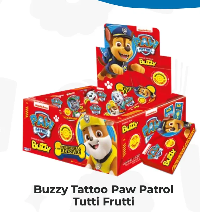 BUZZY TATTOO PAW PATROL TUTTI-FRUTTI DISPLAY X90
