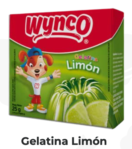 GELATINA WYNCO LIMON 25gr UND