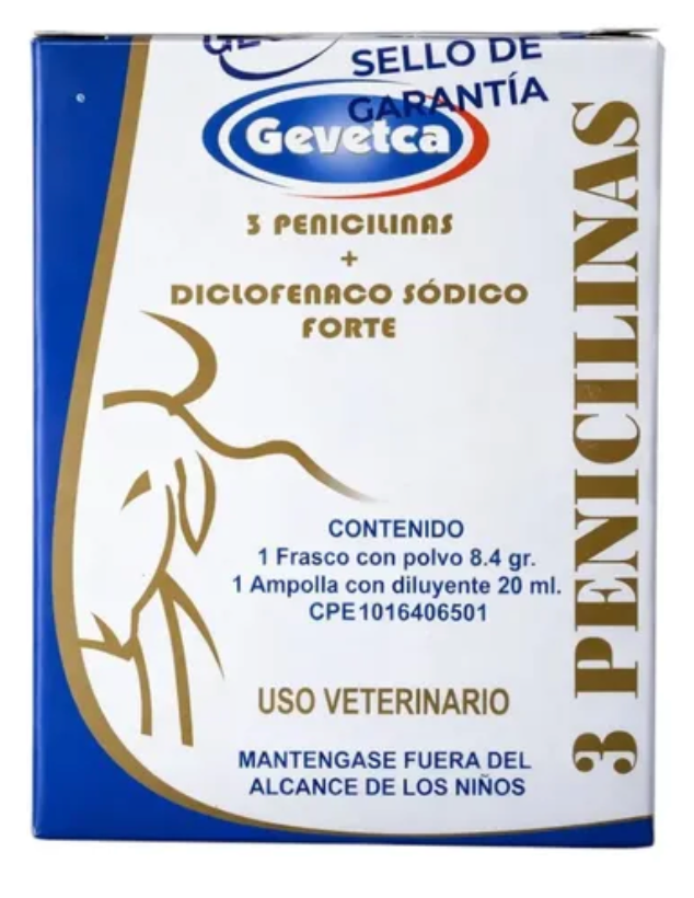 PENICILINA + DICLOFENAC GEVETCA 20ML