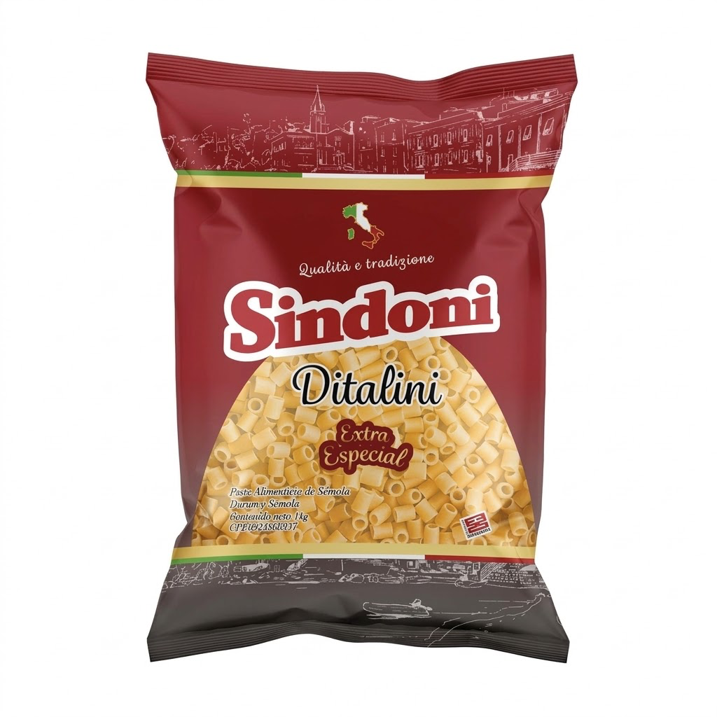 PASTA CORTA SINDONI EXTRA ESPECIAL ditalini mini 1Kg UND