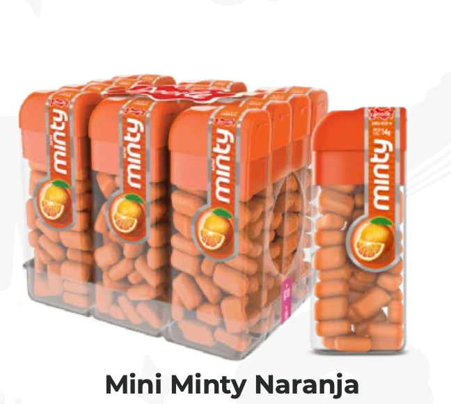 MINI MINTY NARANJA DISPLAY X12