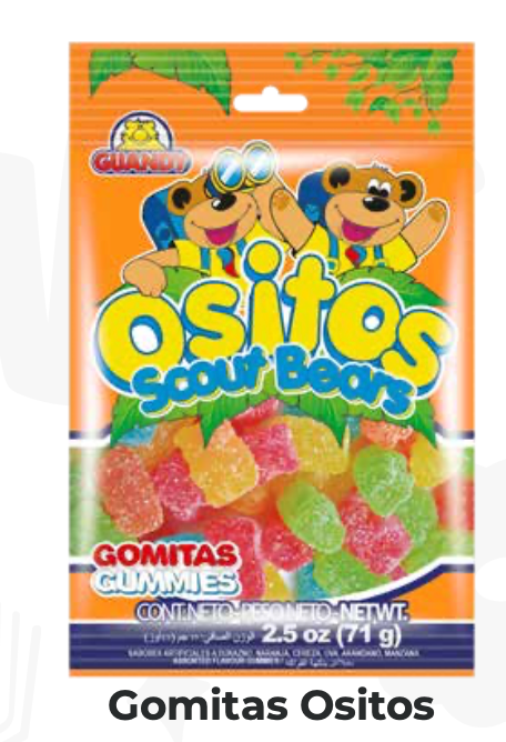GOMITAS GUANDY OSITOS 71gr UND